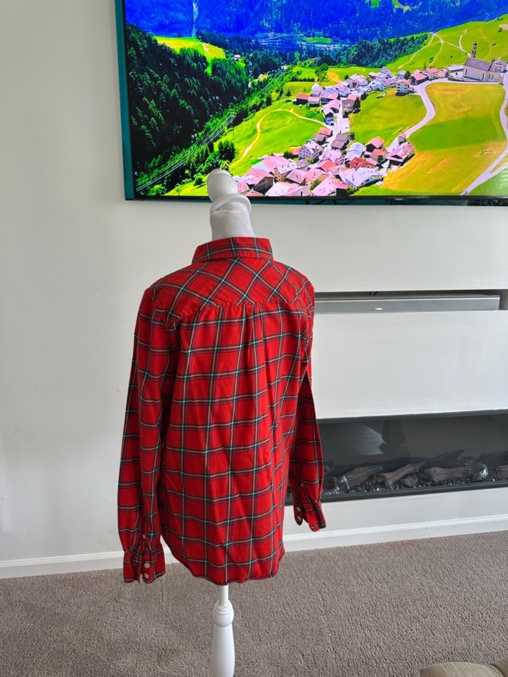 J. Crew Red Plaid Button-Down Shirt - Picture 3 of 5